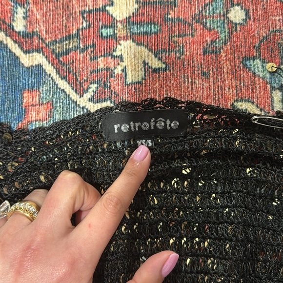 retrofete Lucia Dress in Black & Gold size XS/S - Picture 6 of 11